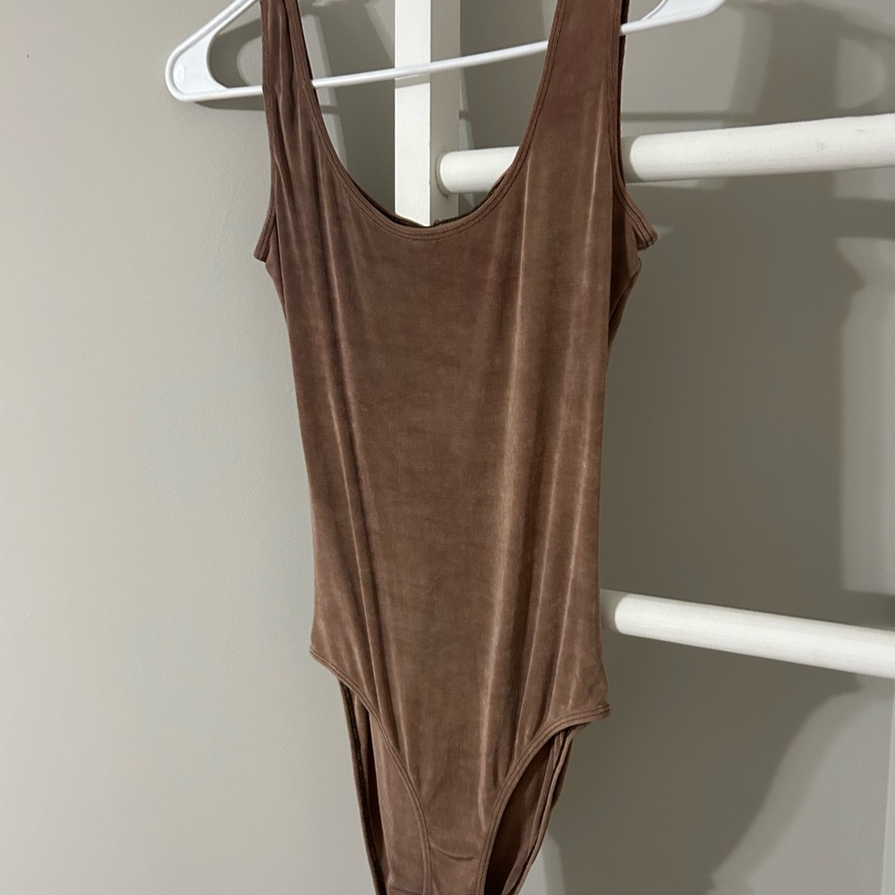 Brown Sleeveless Bodysuit